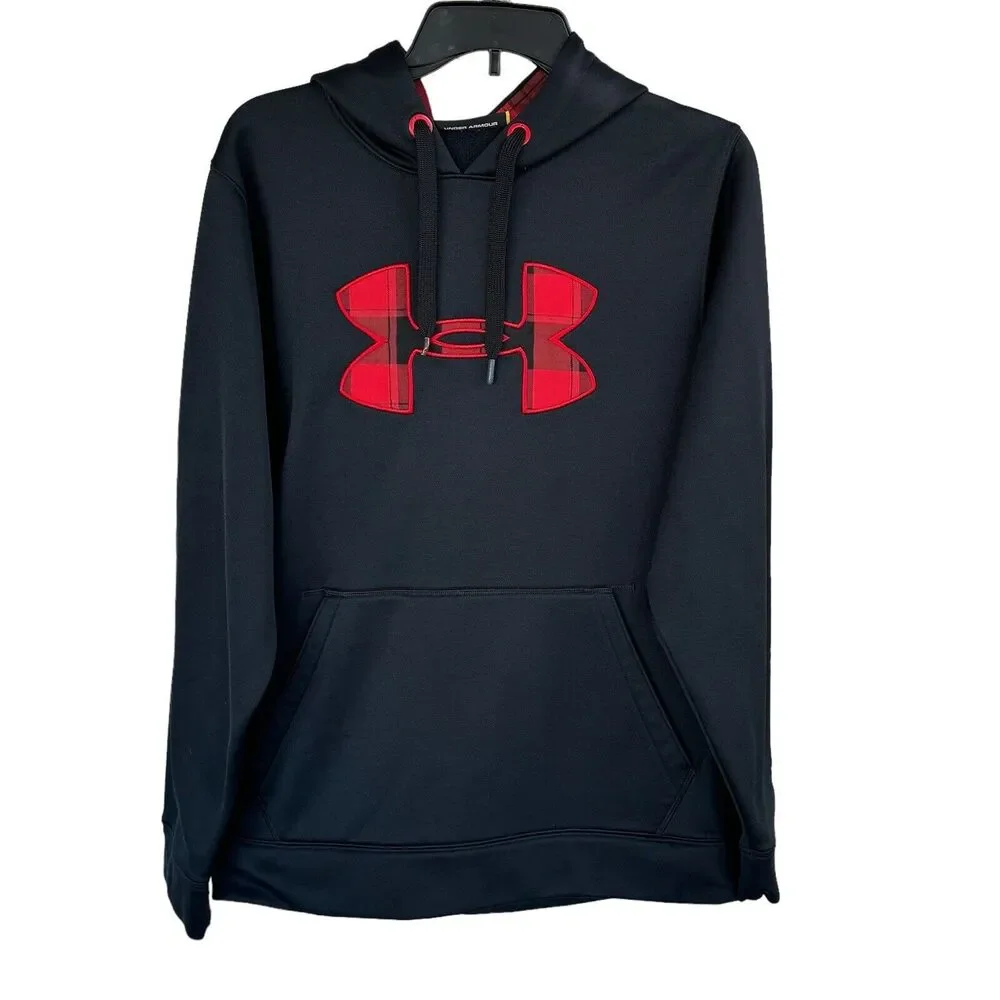 Under Armour Storm Men’s Small Hoodie Sweatshirt Pullover Long Sleeve Black Red